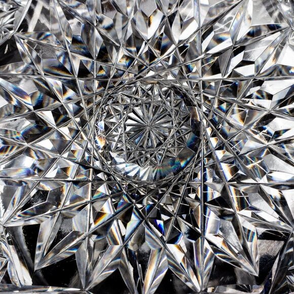 American Brilliant Cut Crystal Vanity Jar | Antique Collectible | Crystal Powder - Picture 4 of 8